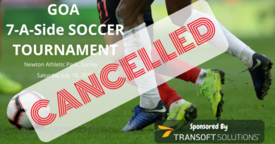 GOA 7-A-Side Soccer Tournament - Cancelled